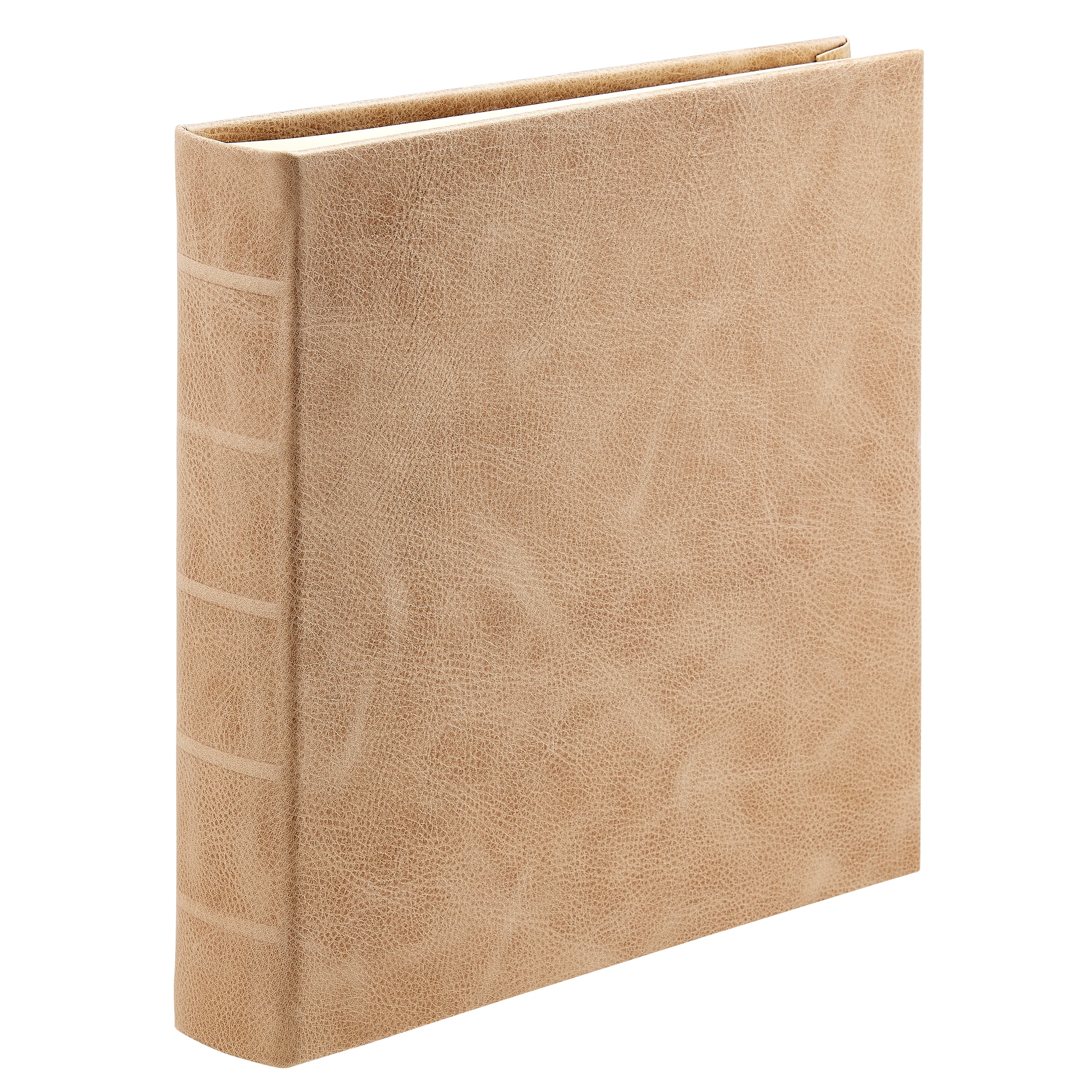 Large Bound Album Beige Rustic Leather