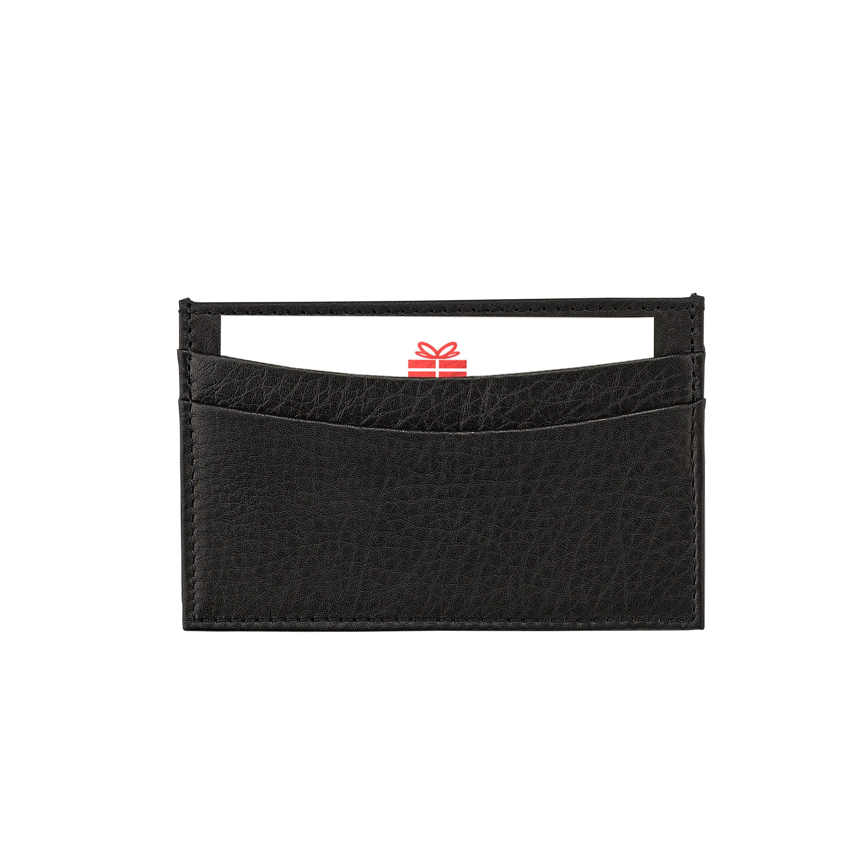 Gift Card with Personalized Leather Card Case