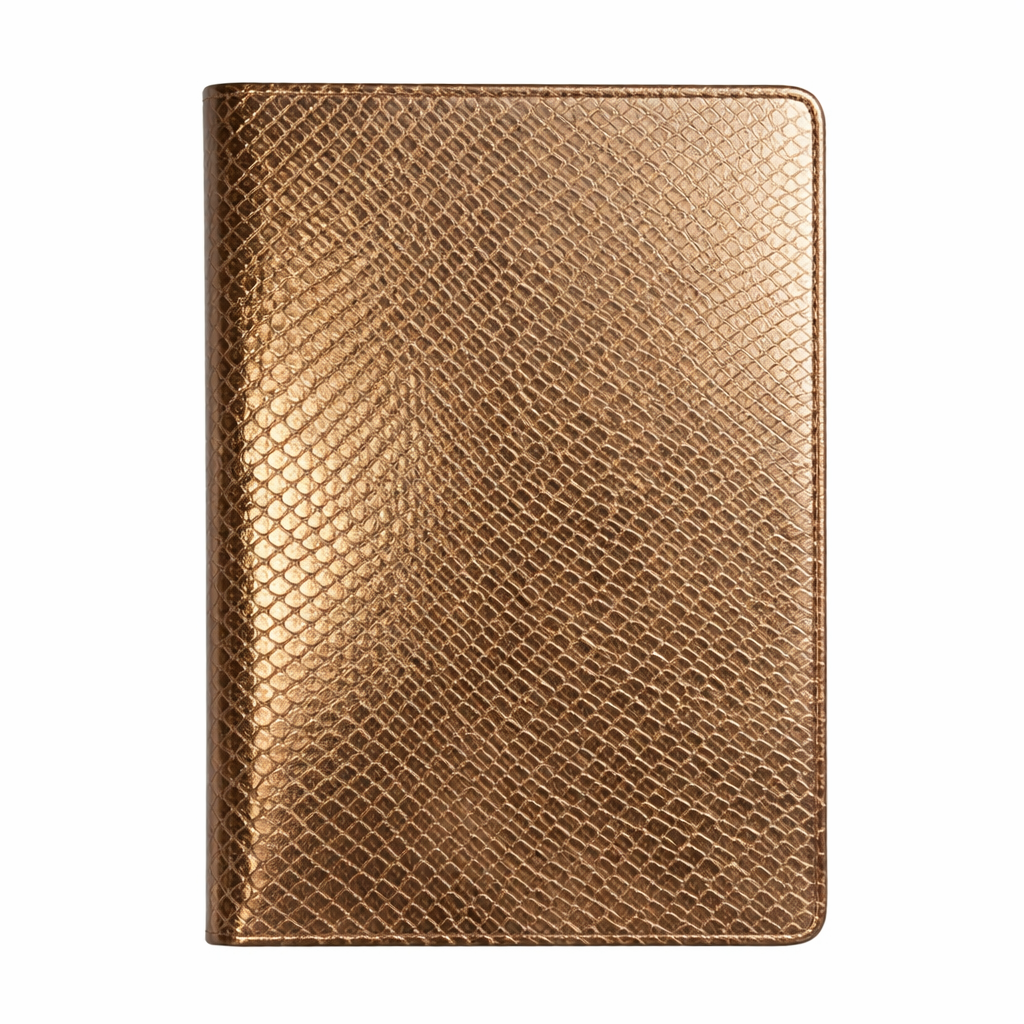 5" x 7" Medium Lined Journal Bronze Metallic Python