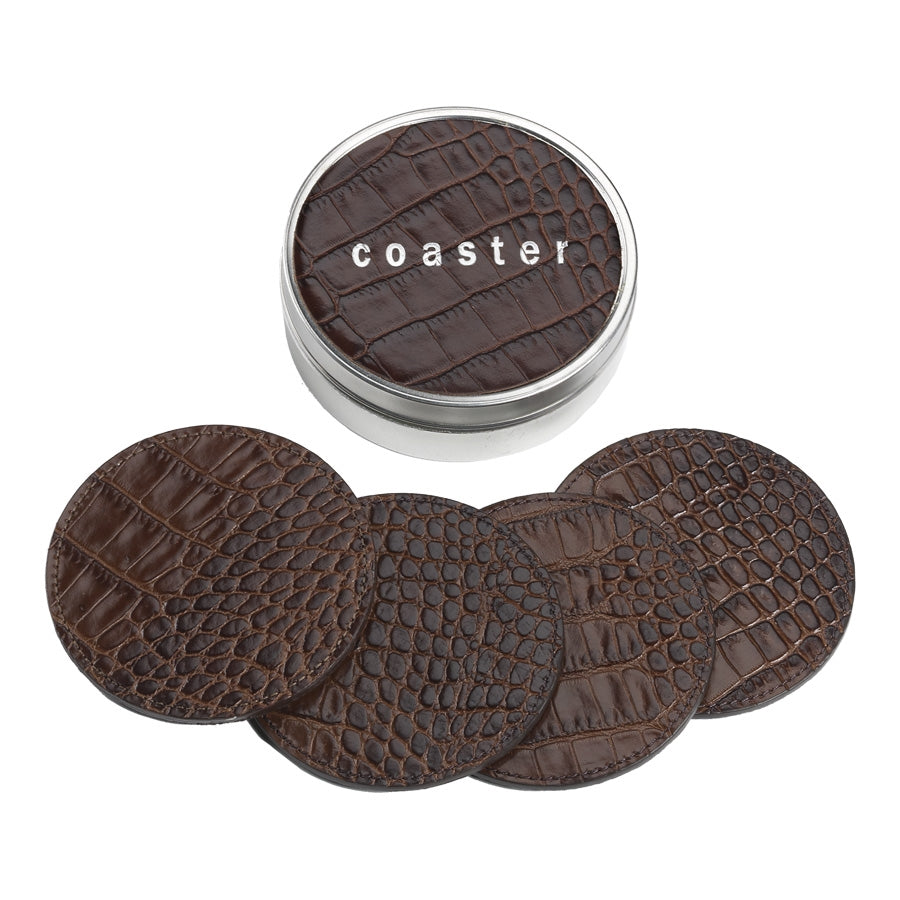 4 Coasters with Tin Box